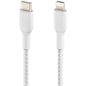 Belkin Braided USB-C to Lightning Cable (2m / 6.6ft, White) - CAA004BT2MWH