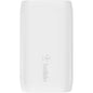 Belkin 37W Portable Dual Port USB-C Wall Charger - 1xUSB-A (12W), 1xUSB-C (30W) - Fast Charging - Power Adapter - White - WCB007dqWH