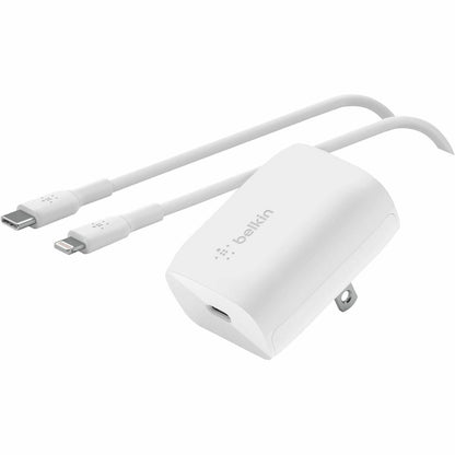 Belkin BoostCharge USB-C Wall Charger 20W (USB-C Cable with Lightning Connector included) - Power Adapter - WCA006DQ1MWH-B5