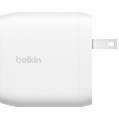 Belkin Dual USB-C Wall Charger w/PPS 60W for Apple iPhone, Galaxy, Google - Compatible w/USB-C to Lightning & USB-C - WCB010dqWH