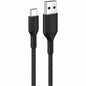 Belkin Braided USB-A to USB-C Cable 15W, 6.6ft/2m, Black - CAB022fq2MBK