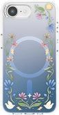 PopSockets iPhone 16E Phone Case with MagSafe, Wireless Charging Compatible, Disney - Boho Wildflowers Blue