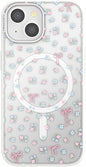 PopSockets iPhone 15 Phone Case with MagSafe, Wireless Charging Compatible, Bow - Bows & Blooms