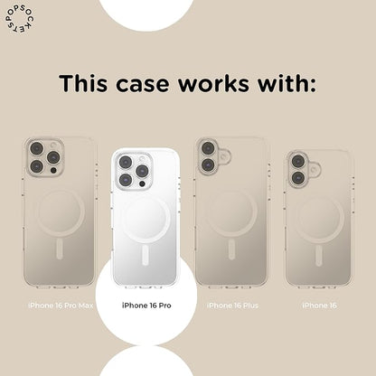 PopSockets iPhone 16 Pro Phone Case with MagSafe, Wireless Charging Compatible, Green - Fatigue