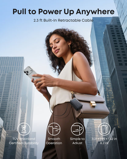 Anker Nano Power Bank (10K, 45W, Built-In Retractable USB-C Cable)